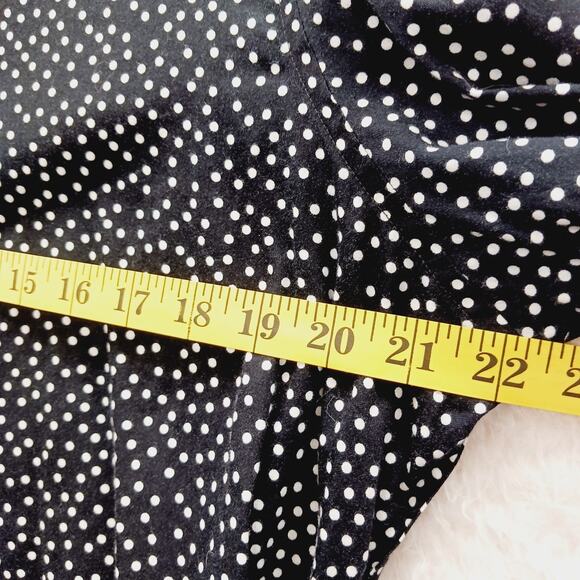 Blouse Sz M Polka Dot Preppy Classic Ralph Lauren Goth Shirt Office Houndstooth - Picture 8 of 12